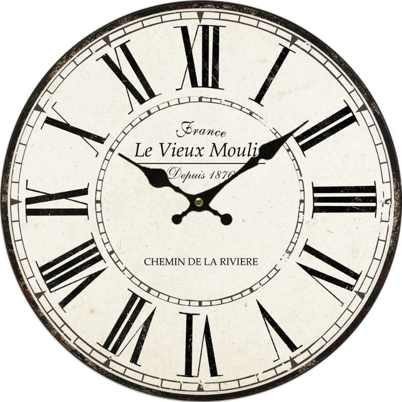 Horloge Murale Blanche Vintage