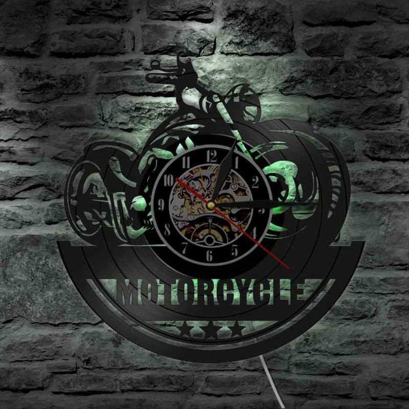 Horloge Murale Moto Vintage