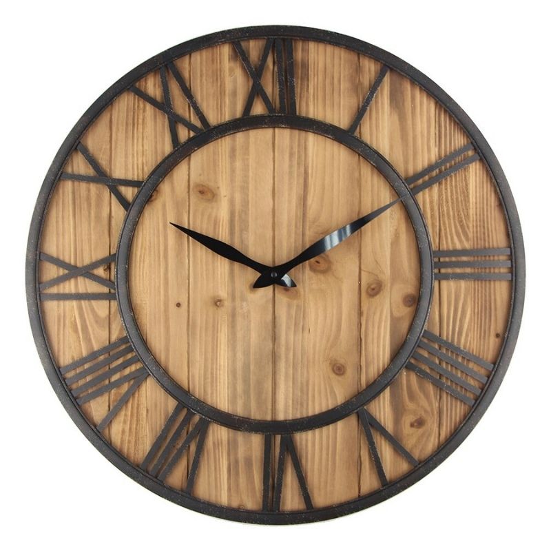 Horloge Murale Bois Vintage 60 Cm