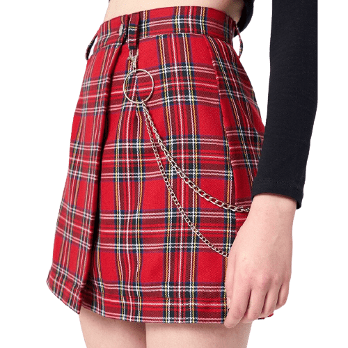 Jupe Tartan Rouge Vintage