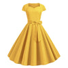 Robe jaune solide des années 50