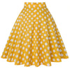 Jupe Vintage Jaune Pois Blancs