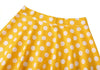 Jupe Vintage Jaune Pois Blancs