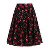 Jupe Vintage Noir Cerises