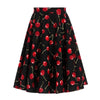 Jupe Vintage Noir Cerises