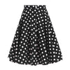 Jupe Vintage Noir Pois Blancs