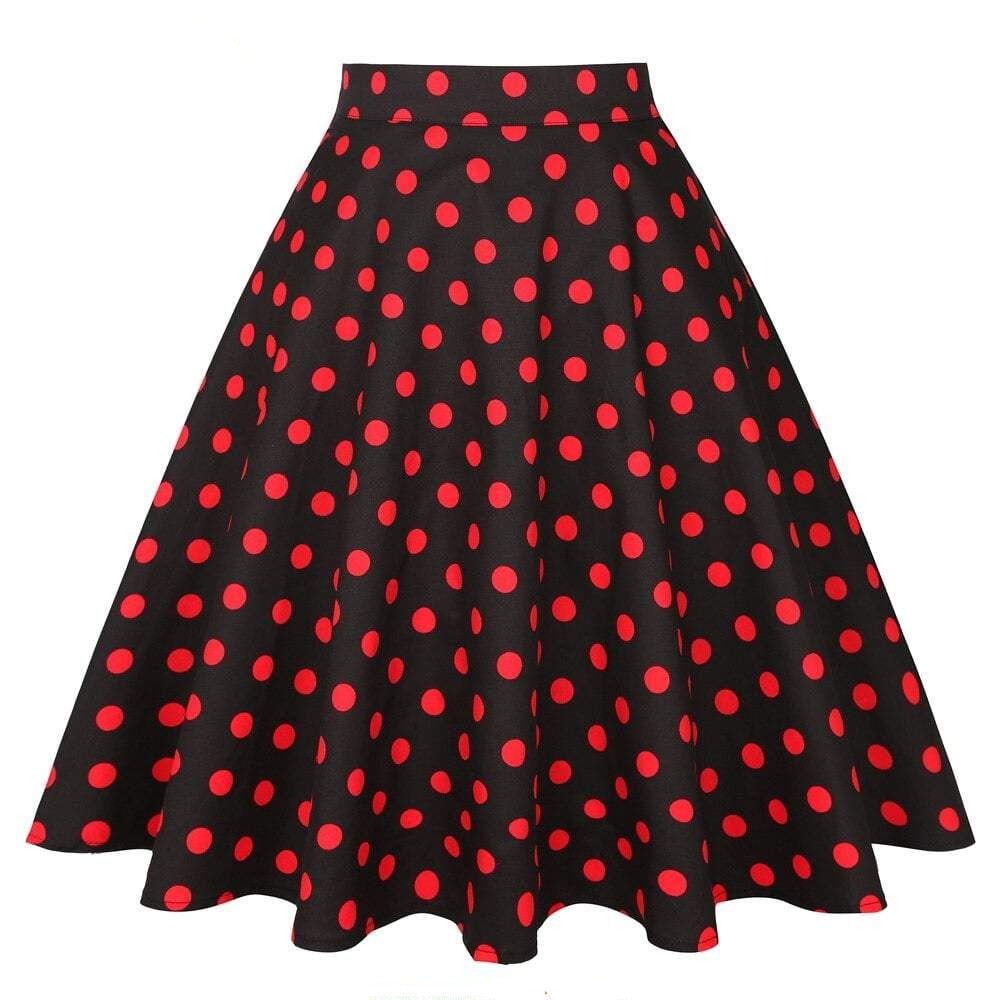 Jupe Vintage Pois Rouges