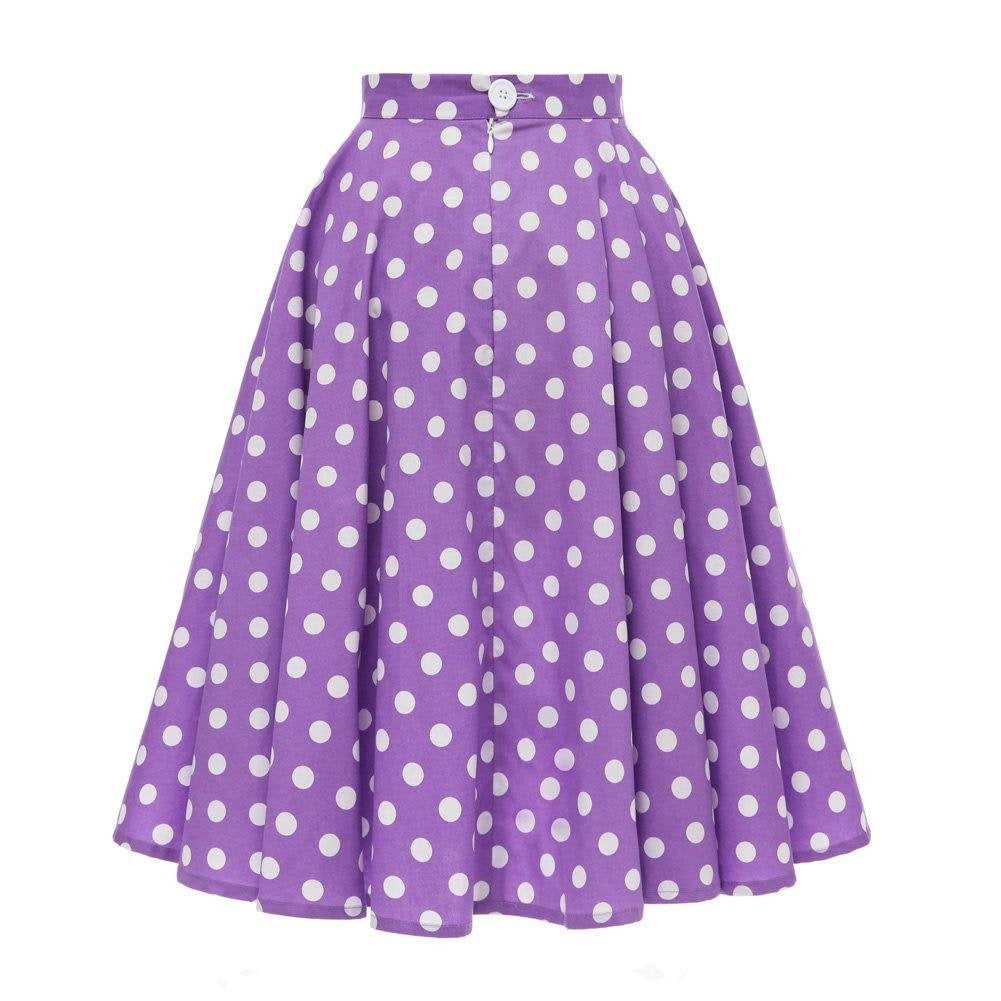 Jupe Vintage Polka Dots Violette