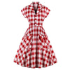 Robe Vintage Plaid Rouge