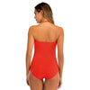 Maillot De Bain Vintage Rouge Uni