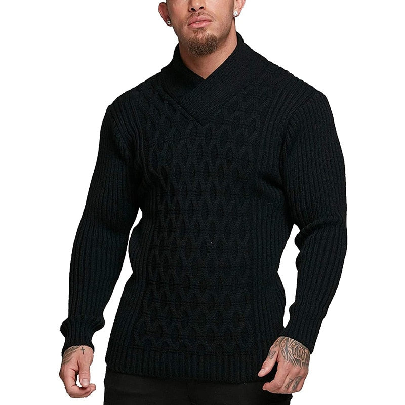 Pull Col Roulé Vintage Homme