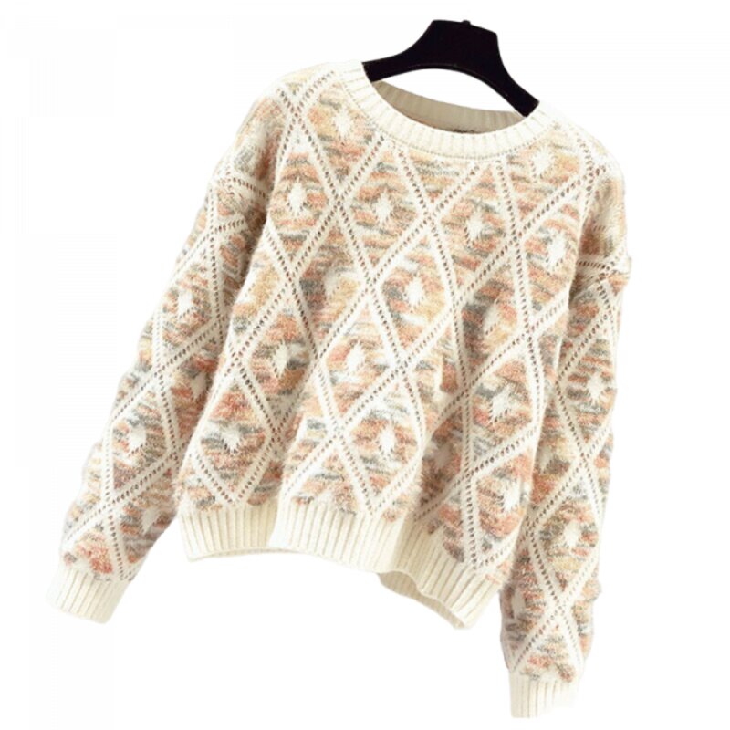 Pull Femme Neige Vintage