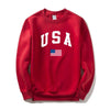 Pull vintage usa rouge