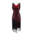 Robe Charleston Année 20 - Noire et Rouge