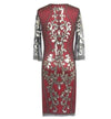 Robe De Soirée Style Gatsby Rouge Or