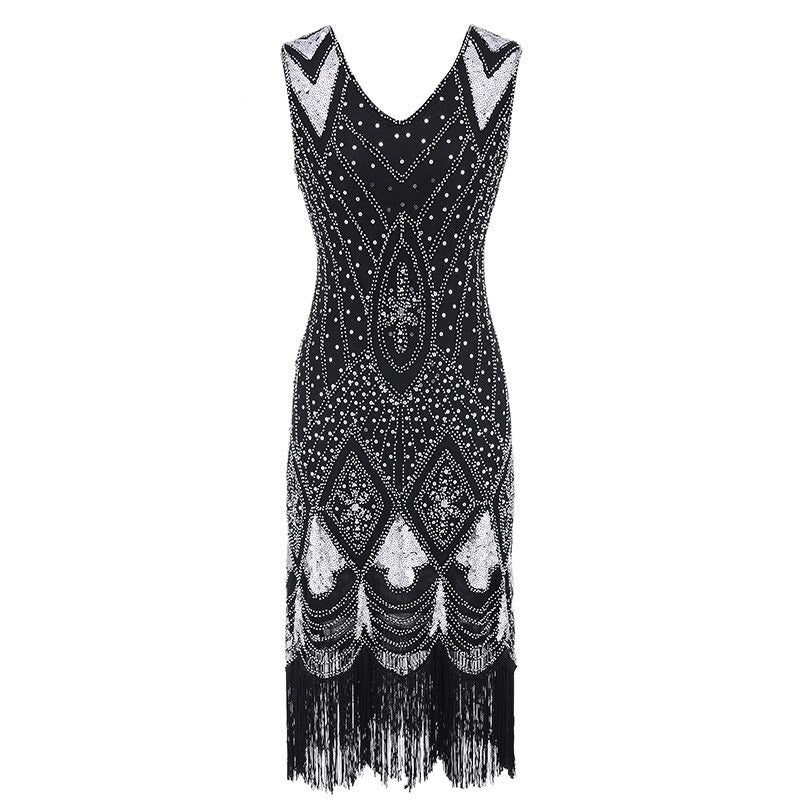 Robe Gatsby Chic Noir Argent