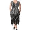 Robe Gatsby Grande Taille Argent