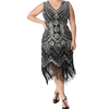 Robe Gatsby Grande Taille Argent