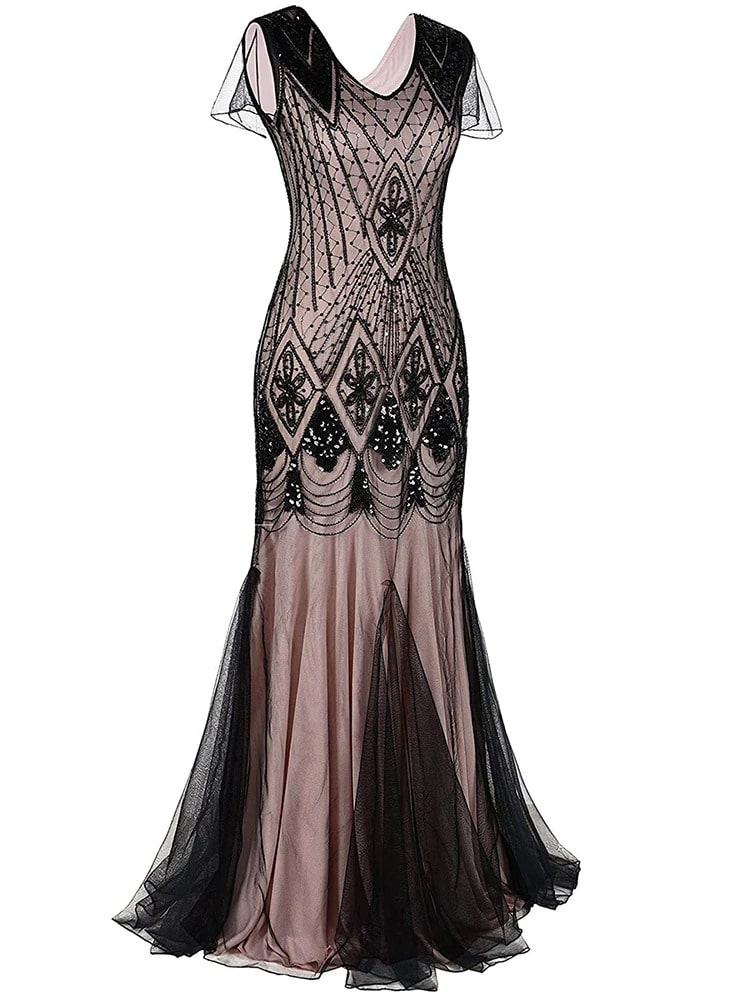 Robe Gatsby Longue Haute Couture Rose