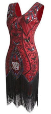 Robe Gatsby Plume Rouge