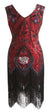 Robe Gatsby Plume Rouge