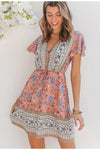 Robe Vintage Hippie Chic decolleté