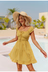 Robe Vintage Jaune à volant