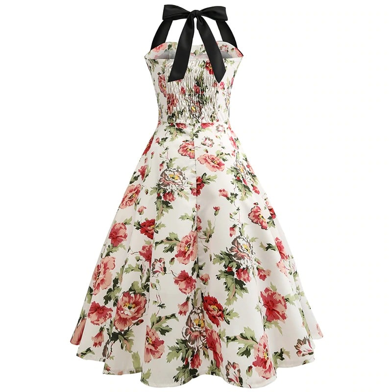 Robe Vintage Pin-Up Fleurie