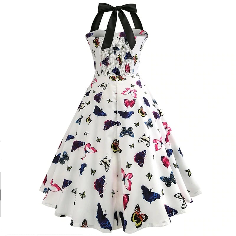 Robe Vintage Pin-Up Papillons