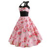 Robe Vintage Pin-Up Rose Fleurs