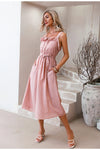 Robe Vintage Vieux Rose noeud