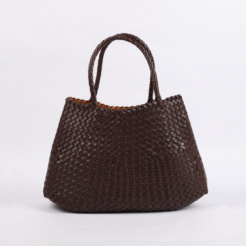 Sac Cuir Tressé Vintage