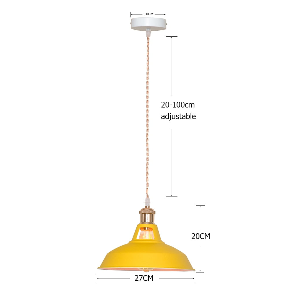 Suspension Rétro Jaune