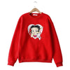 Sweat à Manches Longues Vintage avec logo Betty Boop pour Femme