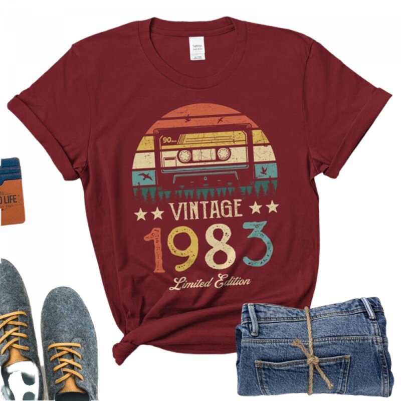 T Shirt Femme Vintage 1983