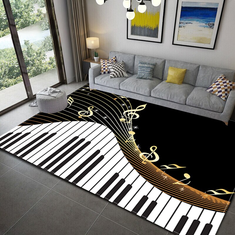 Tapis Vintage Noir et Blanc