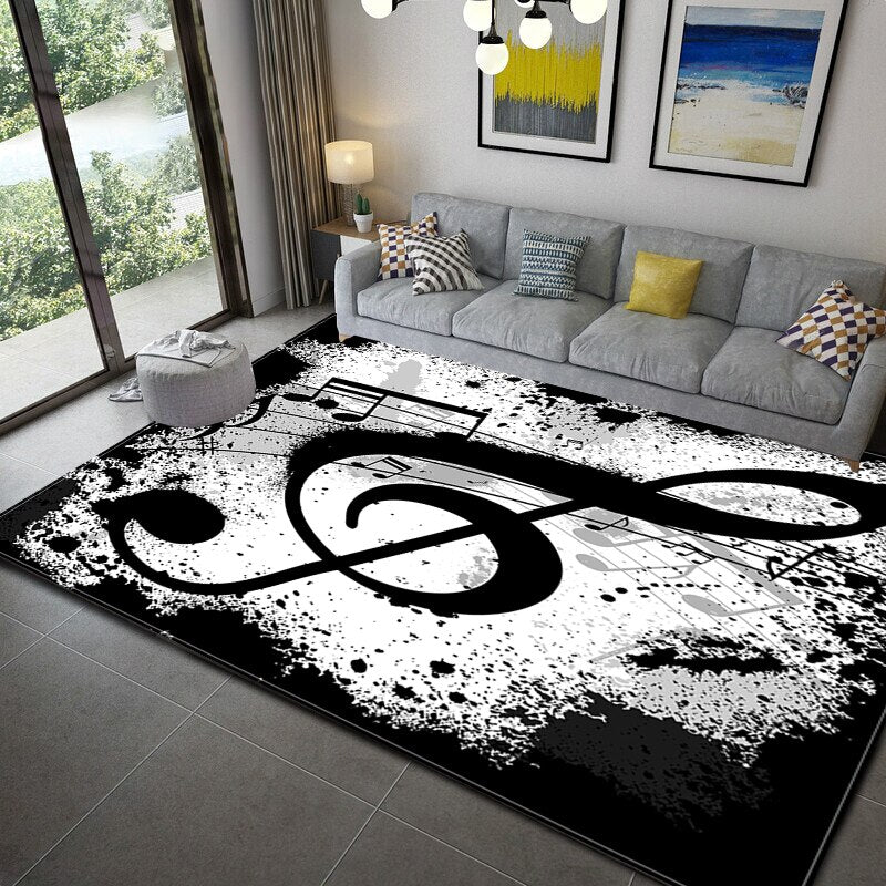 Tapis Vintage Noir et Blanc