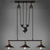 Vintage Lustre Fer Métal Suspension Rétro Droplight Plafonnier Industriel Noir